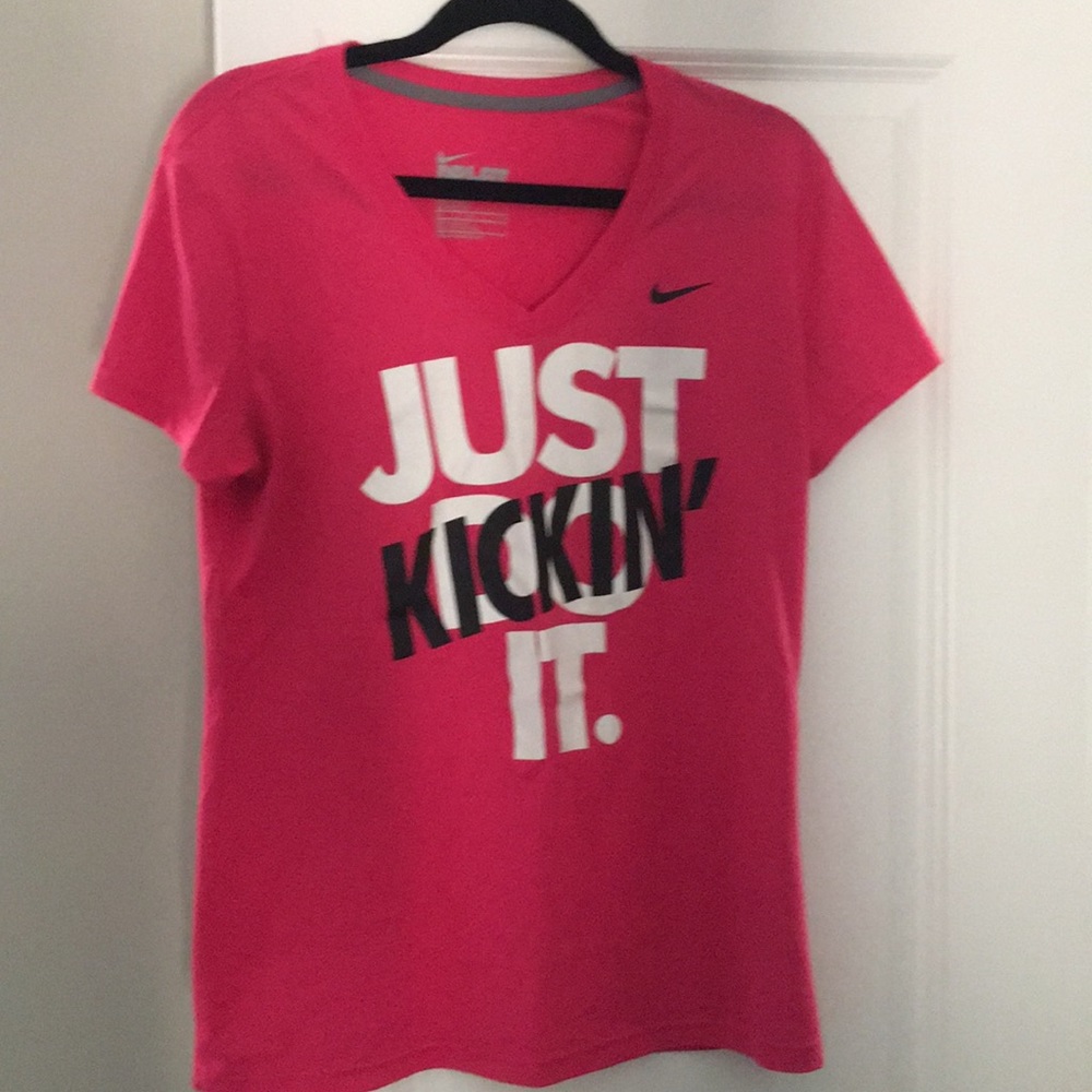 Nike dri fit pink tee